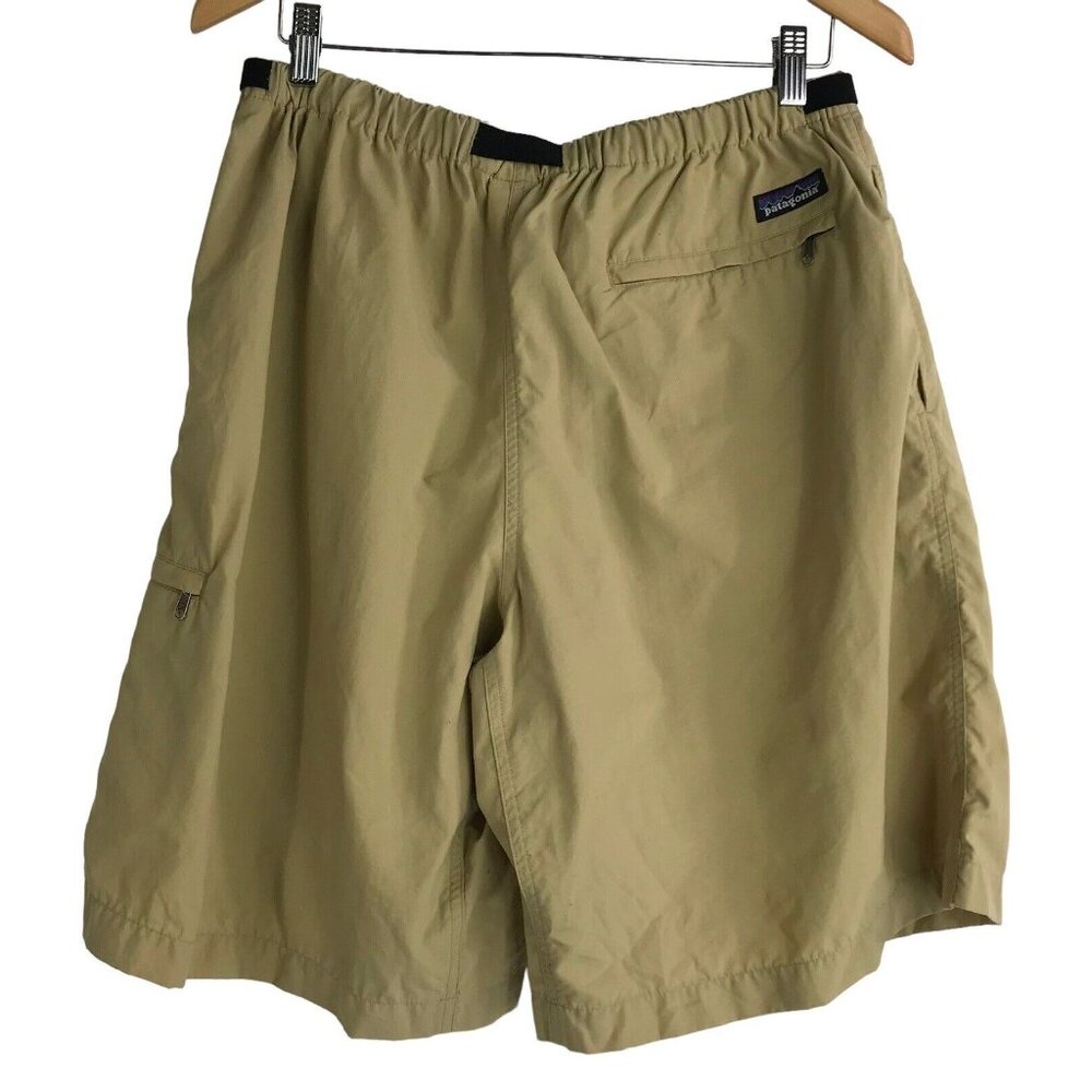 Patagonia Shorts Mens Size Large Baggies Khaki Elastic Belt Unlined Pockets - Picture 4 of 11